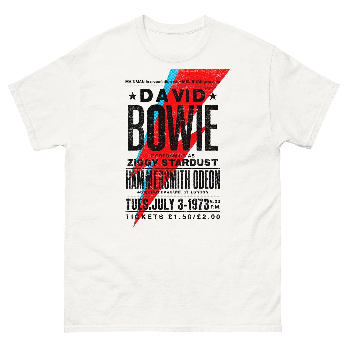 White Bowie Concert Tee